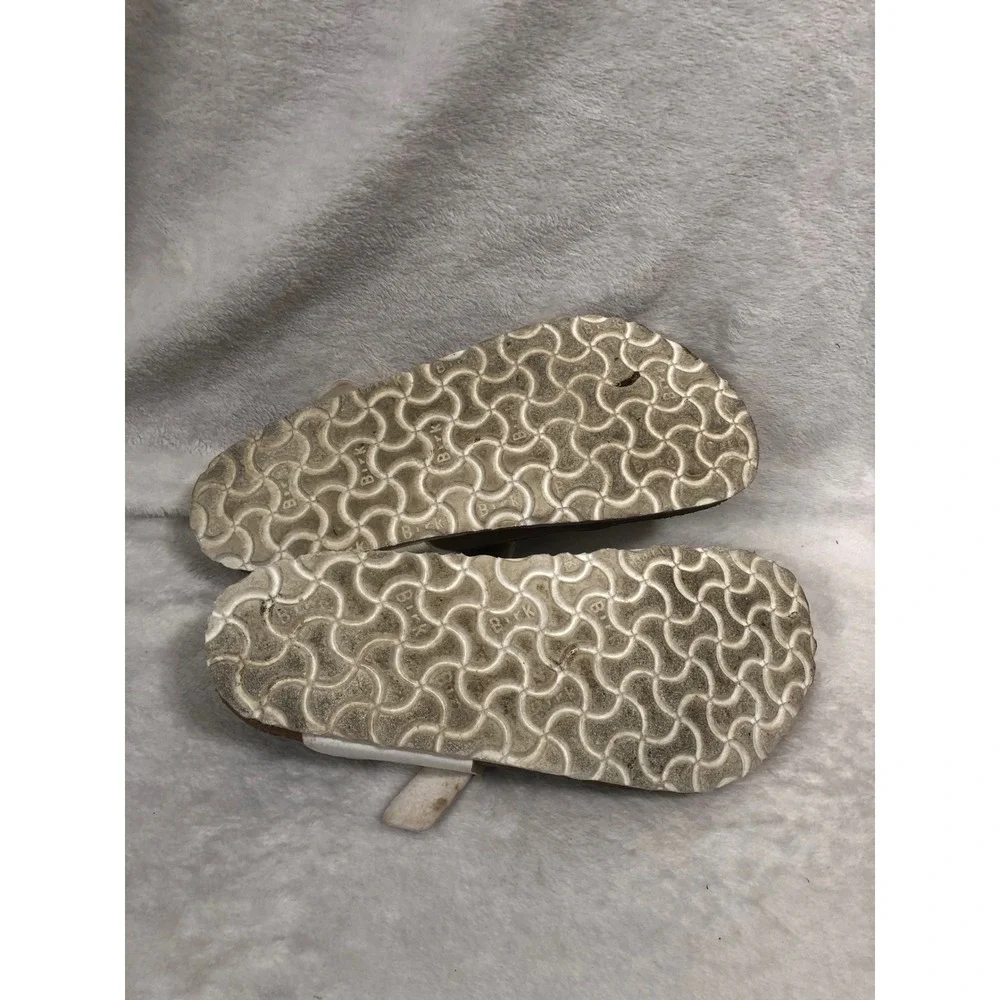 Birkenstock Gizeh Sandals Women 39 White Thong T-Strap Cork Footbed